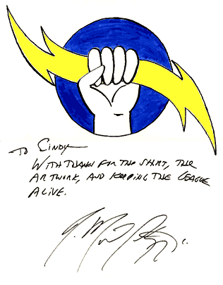 signed poster
     of the LL symbol